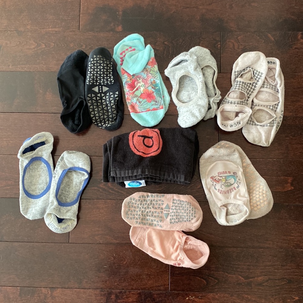 7 pairs of pure barre socks